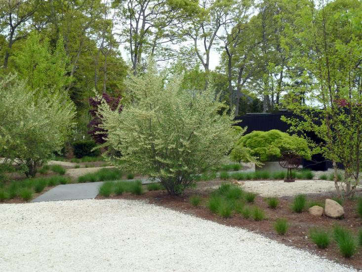 The crushed-shell driveway of Jonathan Adler and Simon Doonan
